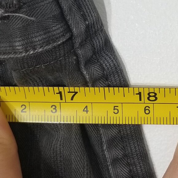 George Black Charcoal Faded 100% Cotton Denim Jean Shorts Pocket Size 34 - Picture 12 of 12